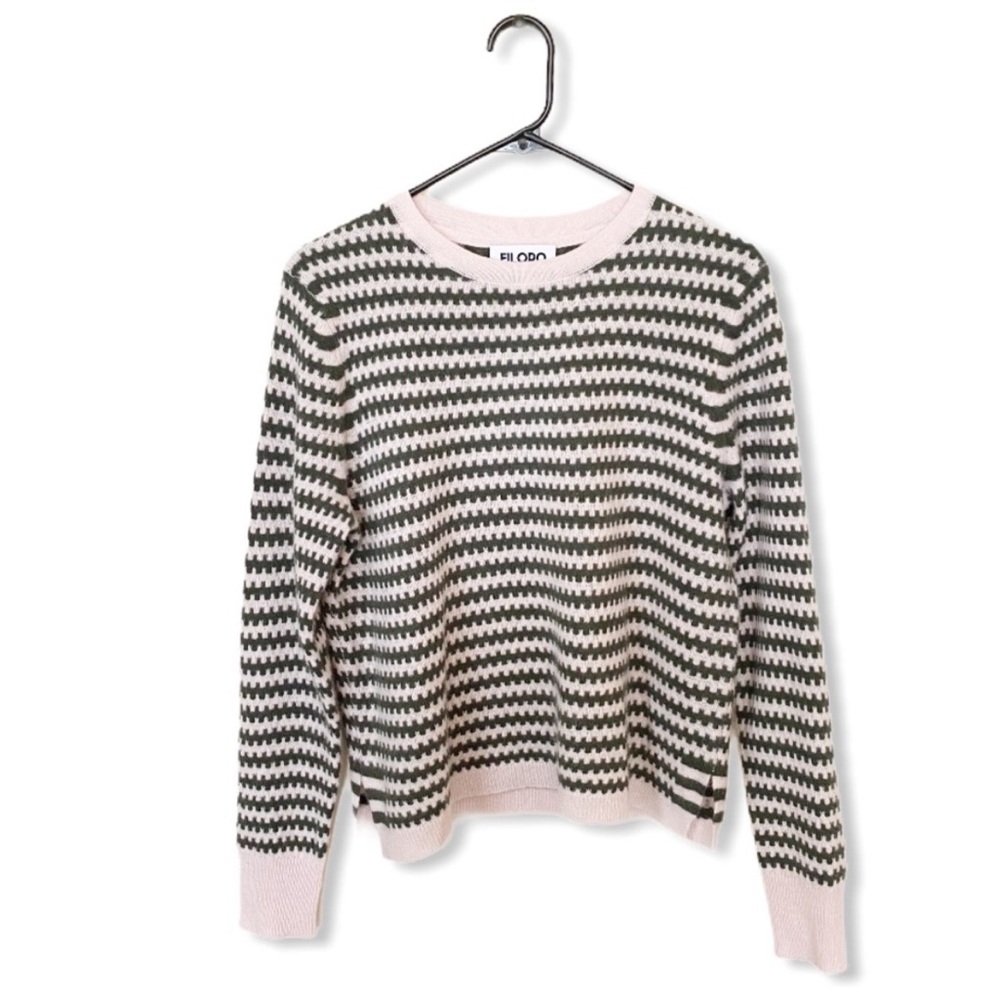 FILORO striped cashmere crewneck sweater
